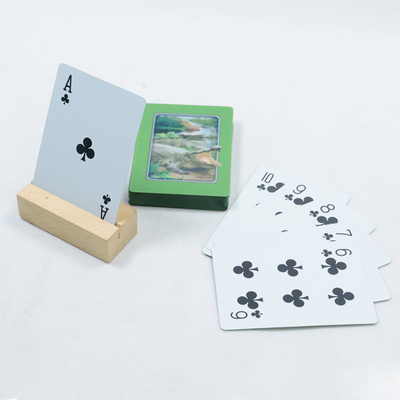 comprare Effetti visivi 3D Animali che giocano a carte da poker Logo personalizzato Deck di carte da gioco Pvc di plastica online manufacture