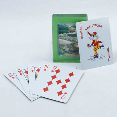 comprare Carte da gioco in plastica 3D impermeabile verde Carte da gioco di cartoni animati in PVC resistenti online manufacture