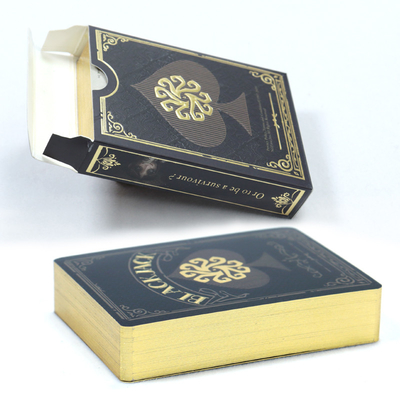 comprare Personalized Custom Gold Foil Luxury Playing Cards For Game Play Poker Set Item Cards (Cartoni personalizzati in foglio d'oro) online manufacture