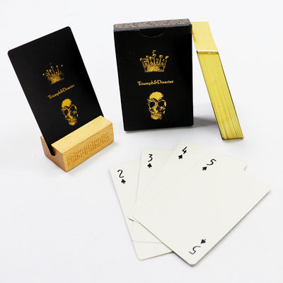 comprare CMYK 100g carta da gioco di carta a base nera su misura con bordo dorato e scatola di carta stampata in foglio online manufacture
