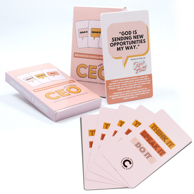 comprare Cartoline di affermazione rosa progettate su misura per affermazioni positive e motivazioni quotidiane online manufacture