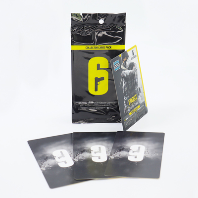 comprare Cartoline da collezione olografiche su misura Fabbrica di stampa Cartoline da gioco di battaglia con borsa di plastica online manufacture