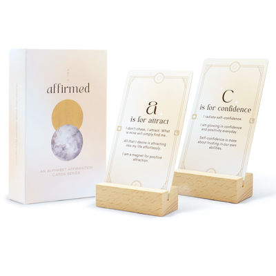 comprare Produzione di Carte di Affermazione Personalizzate Eco-compatibili con Bordo Oro per Donne, Gioco di Affermazioni Positive Quotidiane online manufacture