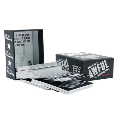 comprare Varnishing Print Drinking Game Question Cards Deck Custom Printing Drinking Truth or Dare Card Game for Adult with Box Printing Service online manufacture