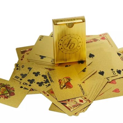 comprare L'oro ha personalizzato le carte da gioco di plastica impermeabili 63*88mm online manufacture
