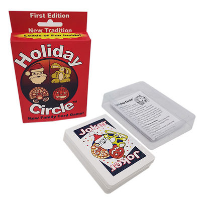 comprare I colori pieni di entrambi i lati delle carte da gioco 57x87mm di festa di Natale hanno stampato online manufacture