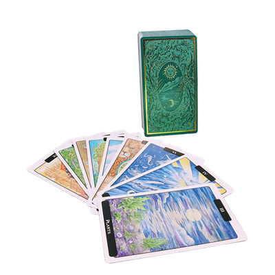comprare carte di tarocchi di 100x150mm con le carte da gioco Matt Golden Foil Green Color online manufacture