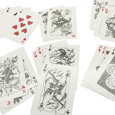 Carte da gioco su ordine della carta di colore pieno con 4 re 54pcs