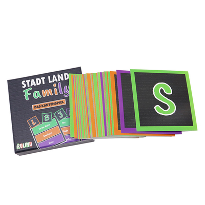Logo personalizzato Gioco di carte di revisione matematica Stampa Manifattura Early Learning Set di schede flash per bambini con scatola