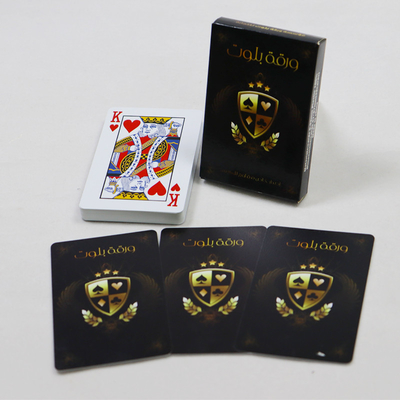 PMS Color Pvc impermeabile Cartone da gioco Deck pubblicitario Gioco di poker Cartoni Logo personalizzato