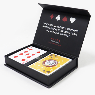 Carta da gioco in PVC 100% su misura due mazzi di carta da gioco in plastica lavabile Una scatola di due carte da poker