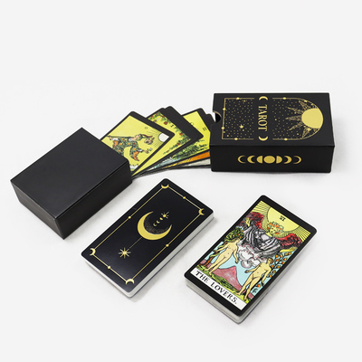 Stampa su misura Originali Sun Black Tarot Carte Stampate Rendere Russo Cavaliere di lusso