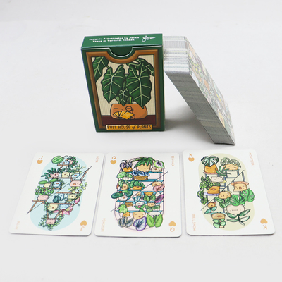 Carta da gioco per piante verdi stampate personalizzate 63x88mm Carta da gioco magica