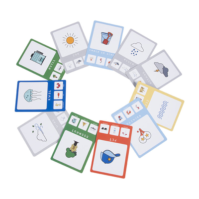 Bambini carte di apprendimento per l'istruzione primaria personalizzato flash card carta stampata carte di carta gioco personalizzato carte di modello alfabetico