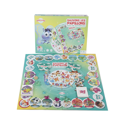 Disegno personalizzato di stampa Tavola superiore tabellone per bambini gioco Carrom con colori CMYK / Pantone