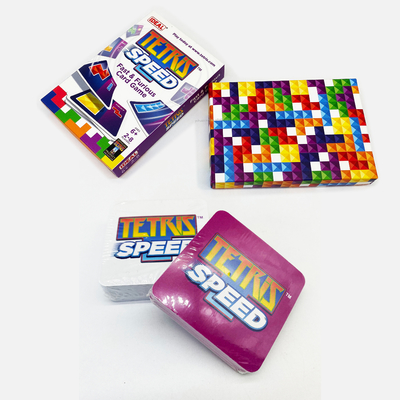 Disegni personalizzati Tetris Speed Game Cards Solitaire colorato Carte didattiche per bambini