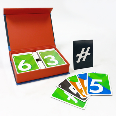 Fabbricazione personalizzata di 2 mazzi di carte da gioco di numero di carta con scatola di libri magnetica rigida