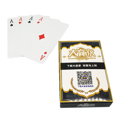 Logo personalizzato carte da gioco in plastica reale con finitura e stampa di superficie personalizzata