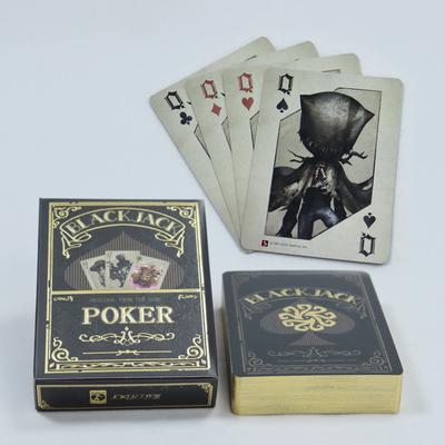 Logo stampato personalizzato in foglio d'oro argento poker a bordo su carta di lusso in formato AI