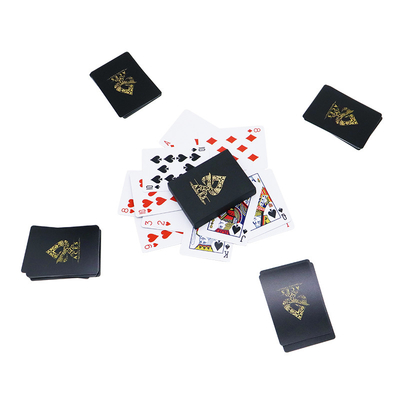 Disegni personalizzati Fogli d'oro con texture Anello Stampa Poker Carte da gioco di plastica Taglia ponte