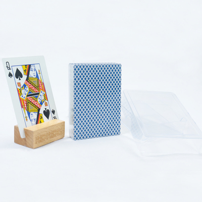 Carte da poker in plastica impermeabile al 100% su misura con bordo d'argento 63x88mm