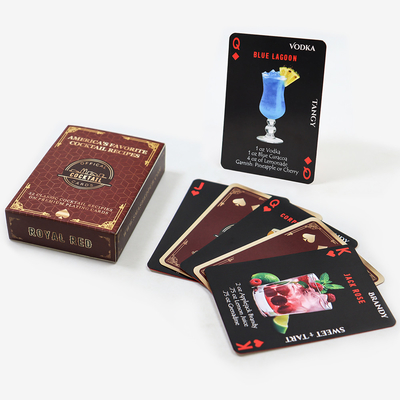 63x88mm carta da gioco a bordo oro rosso carta nera con texture print