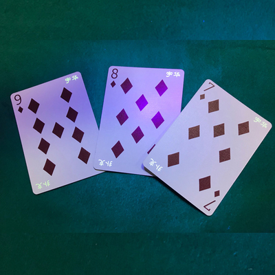 Formato CDR Artwork Personalizzato Carte di gioco luminose di plastica per imbrogliare nei giochi