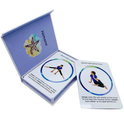 Stampa personalizzata Yoga Motion Flash Cards Per Normal Educational Sport Esercizio Gioco