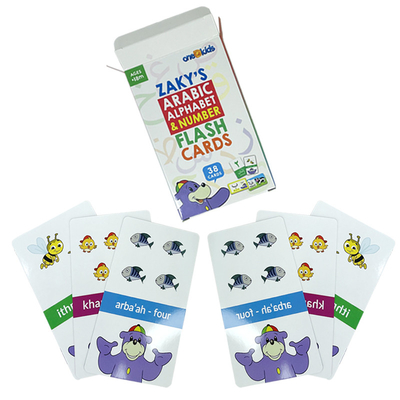 Personalizzazioni per bambini in età prescolare Alfabeto e numero Flash Card di apprendimento con logo personalizzato