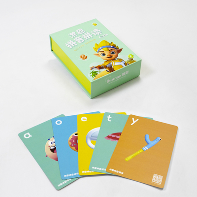 Imparare l'arabo e il cinese Flashcard stampati su misura per bambini in formato EPS