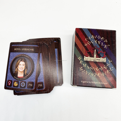 Personalizzazione Eco-Friendly American Style Strategia di voto di personaggi Divertimento gioco di carte Stampa