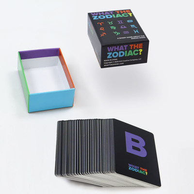 Zodiac Matching Game Cards Set Stampa personalizzata per ragazzo ragazza festa carta da bere nera