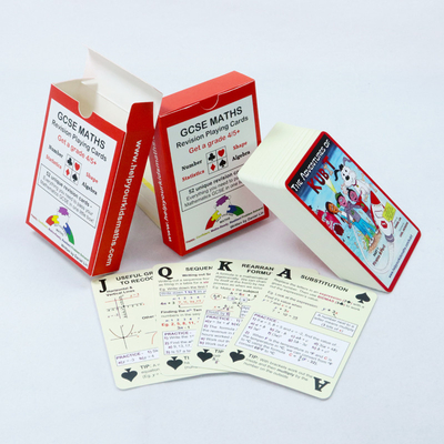 Cartolina di conoscenza matematica Stampa personalizzata Flashing Cartoline da gioco Stampa di gioco Servizio Cartolina di revisione matematica