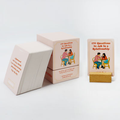 Design personalizzato con logo ricamato 3D - Mazzo di carte flash con affermazioni positive per adulti - Carte gioco finanziarie