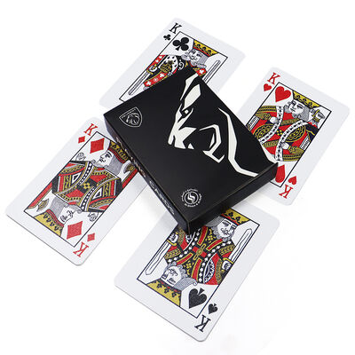 Carte da gioco nere con stampa personalizzata, carte da poker personalizzate di dimensioni personalizzate