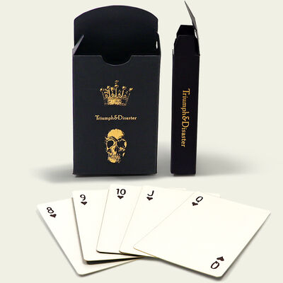 Carte da gioco stampate su misura con bordo dorato per poker in formato 57x87mm per uso promozionale e di gioco