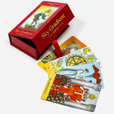 Edizione Premium Carta di Tarot stampata su misura con bordo rosso di lusso e scatola