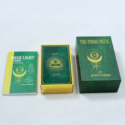 Cartoline del Tarot di alta qualità con bordo dorato e design personalizzato con stampa offset CMYK a 4 colori e guida
