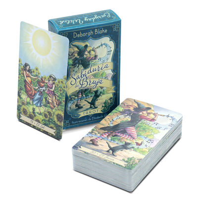 Disegni personalizzati di carte tarot stampabili con materiale di carta rivestita in 57*87mm