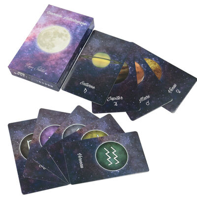 Disegno personalizzato 310gm carta nera carta di core Tarot stampabile con manuale incluso