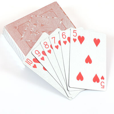 Customizable 54 Portable Durable Poker Card Portable Classical Recyclable Luxury Durable Plastic Poker Playing Cards