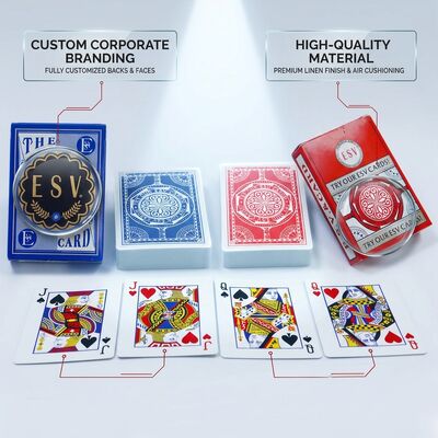 Carte da gioco stampate con logo aziendale personalizzato per omaggi promozionali e marketing per fiere