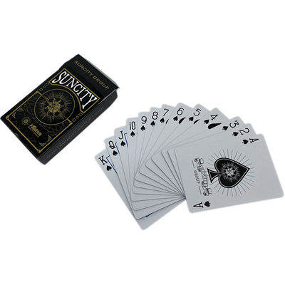 Piattaforma di stampa su ordinazione delle carte da gioco dell'oro e nere fatte in Cina