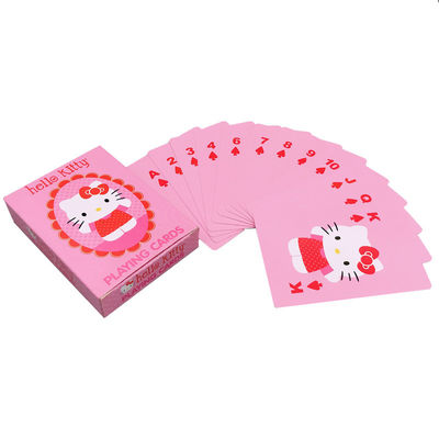 Piattaforma di carte da gioco su ordine della carta bianca rosa Hello Kitty